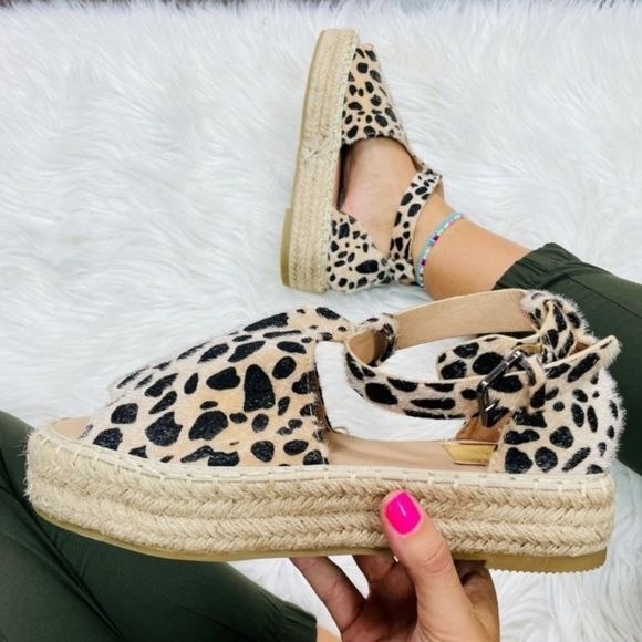 🪷anna Leopard Espadrille Sandals - Picture 3 of 3